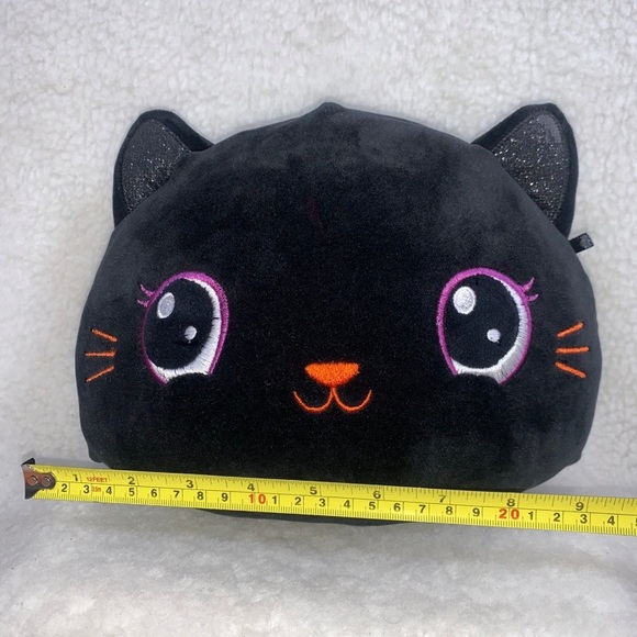 Halloween plush set vtg modern 8" black cat  8" halloween bear 6" hang pumpkin - Picture 2 of 12